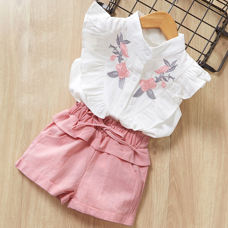 Solid Color Top & Shorts Princess Suit