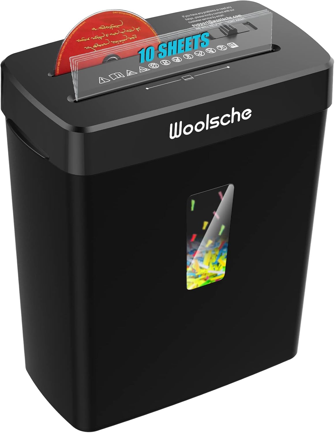 10-Sheet Paper Shredder (P-4, 3.43 Gallon Bin, 3-Mode, Shreds CDs & Cards)