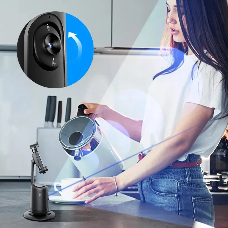 360° Auto Face Tracking AI Smart Gimbal Phone Holder